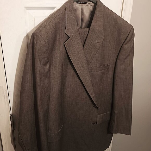 Jack Victor Classic Men 2 Peice Tan Suit   54R - Picture 1 of 16